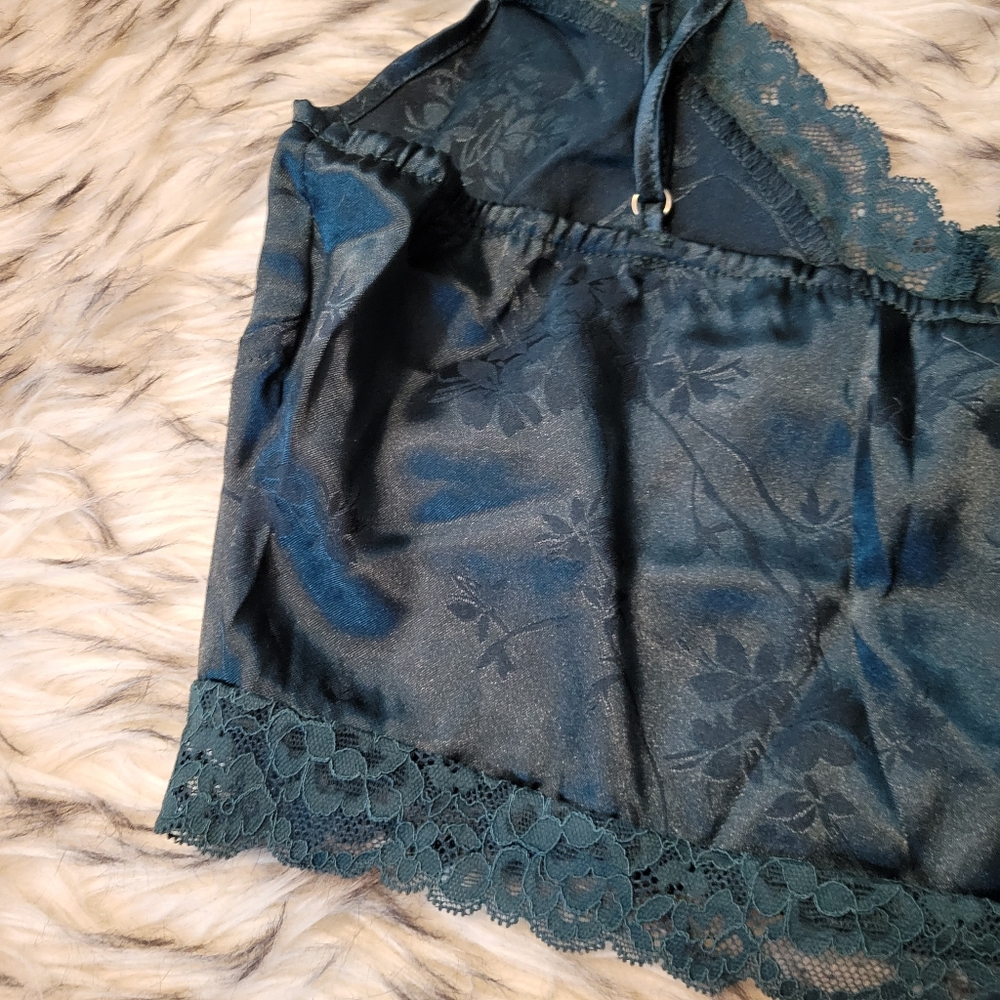 SHEIN Jacquard lace trim cami top green small - Picture 7 of 10
